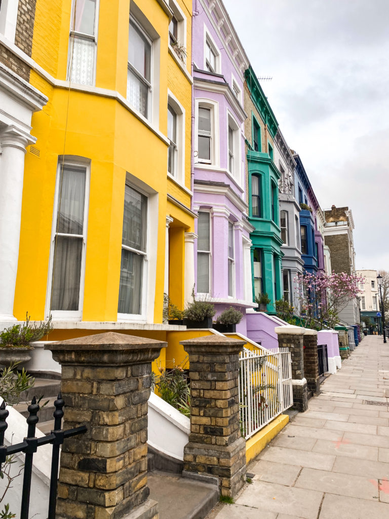 Notting Hill colourful houses.